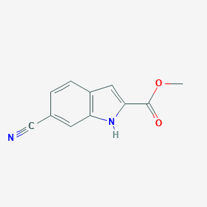 molecular formula C11H8N2O2 B170348 methyl 6-cyano-1H-indole-2-carboxylate CAS No. 104291-83-0