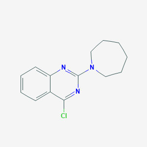 molecular formula C14H16ClN3 B170352 2-(氮杂环-1-基)-4-氯喹唑啉 CAS No. 134961-18-5