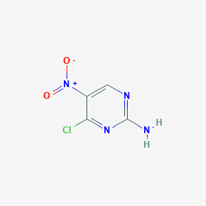 molecular formula C4H3ClN4O2 B170380 4-Chloro-5-nitropyrimidin-2-amine CAS No. 160948-35-6