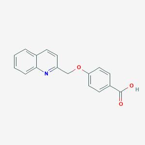 molecular formula C17H13NO3 B170386 4-(quinolin-2-ylmethoxy)benzoic Acid CAS No. 123724-16-3