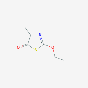 molecular formula C6H9NO2S B170388 4-Methyl-2-ethoxy-5(4H)-thiazolone CAS No. 199447-19-3