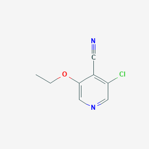 molecular formula C8H7ClN2O B170392 3-Chloro-5-ethoxypyridine-4-carbonitrile CAS No. 153463-57-1