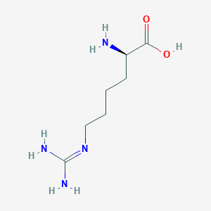 molecular formula C7H16N4O2 B170416 (R)-2-Amino-6-guanidinohexanoic acid CAS No. 110798-13-5
