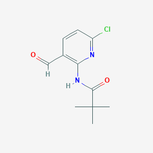 molecular formula C11H13ClN2O2 B170417 N-(6-氯-3-甲酰基吡啶-2-基)叔丁酰胺 CAS No. 127446-34-8