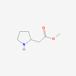 molecular formula C7H13NO2 B170462 2-吡咯烷乙酸甲酯 CAS No. 111704-98-4