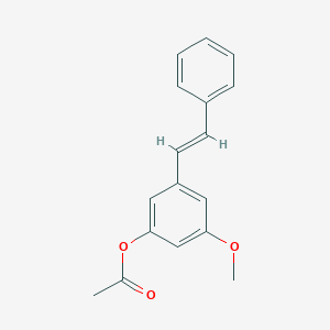 molecular formula C17H16O3 B017047 (E)-3-Acetoxy-5-methoxystilbene CAS No. 71144-78-0