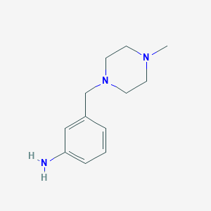 molecular formula C12H19N3 B170485 3-[(4-Methylpiperazin-1-yl)methyl]aniline CAS No. 198281-55-9