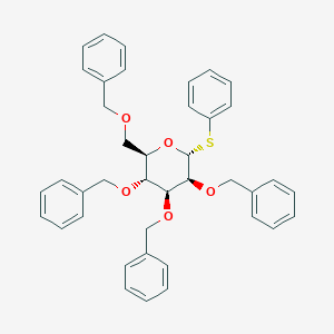 molecular formula C40H40O5S B170535 a-D-Mannopyranoside, phenyl 2,3,4,6-tetrakis-O-(phenylMethyl)-1-thio- CAS No. 116501-53-2