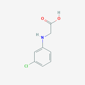 molecular formula C8H8ClNO2 B170604 2-[(3-氯苯基)氨基]乙酸 CAS No. 10242-05-4