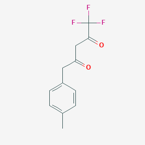 molecular formula C12H11F3O2 B170647 1,1,1-Trifluoro-5-p-tolylpentane-2,4-dione CAS No. 129700-35-2