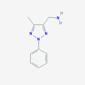 molecular formula C10H12N4 B017067 (5-甲基-2-苯基-2H-1,2,3-三唑-4-基)甲胺 CAS No. 105362-45-6