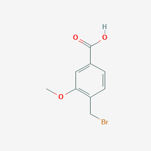 molecular formula C9H9BrO3 B170681 4-(Bromomethyl)-3-methoxybenzoic acid CAS No. 118684-13-2