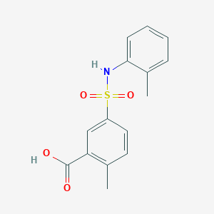 molecular formula C15H15NO4S B170712 2-methyl-5-[(2-methylphenyl)sulfamoyl]benzoic Acid CAS No. 104941-55-1