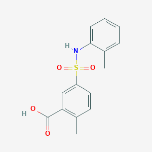 molecular formula C15H15NO4S B170712 2-甲基-5-[(2-甲苯基)磺酰基]苯甲酸 CAS No. 104941-55-1