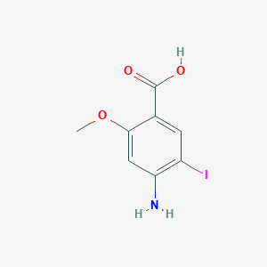 molecular formula C8H8INO3 B170719 4-Amino-5-iodo-2-methoxybenzoic acid CAS No. 155928-39-5