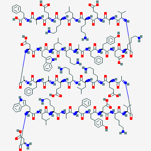 molecular formula C215H317N47O56 B170752 Dwlkafydkvaeklkeaf)2A CAS No. 127609-13-6