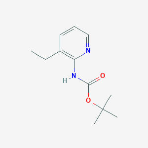 molecular formula C12H18N2O2 B170789 叔丁基（3-乙基吡啶-2-基）氨基甲酸酯 CAS No. 149489-03-2