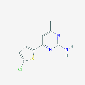 molecular formula C9H8ClN3S B170791 4-(5-氯噻吩-2-基)-6-甲基嘧啶-2-胺 CAS No. 199864-44-3