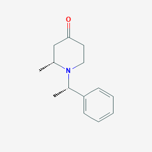 molecular formula C14H19NO B170799 (R)-2-メチル-1-((S)-1-フェニルエチル)ピペリジン-4-オン CAS No. 103539-61-3