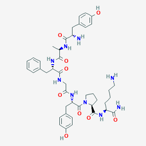 molecular formula C43H57N9O9 B170805 (Lys7)-Dermorphin CAS No. 142689-18-7