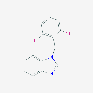 molecular formula C15H12F2N2 B170889 1-((2,6-Difluorophenyl)methyl)-2-methylbenzimidazole CAS No. 199594-68-8