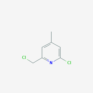 molecular formula C7H7Cl2N B170899 2-Chloro-6-(chloromethyl)-4-methylpyridine CAS No. 1227606-30-5