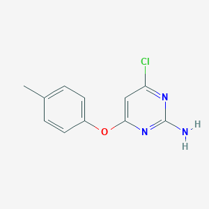 molecular formula C11H10ClN3O B170930 4-Chloro-6-(4-methylphenoxy)pyrimidin-2-amine CAS No. 100763-72-2
