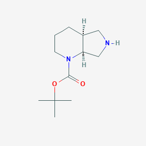 molecular formula C12H22N2O2 B170937 (4aS,7aS)-叔丁基八氢-1H-吡咯并[3,4-b]吡啶-1-羧酸酯 CAS No. 159991-07-8