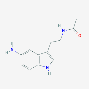 molecular formula C12H15N3O B017094 5-氨基-N-乙酰色胺 CAS No. 393835-65-9