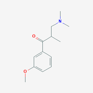 molecular formula C13H19NO2 B170959 3-(Dimethylamino)-1-(3-methoxyphenyl)-2-methylpropan-1-one CAS No. 197145-37-2