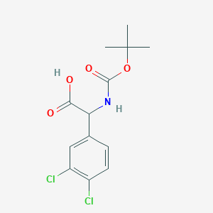molecular formula C13H15Cl2NO4 B170988 2-(Boc-氨基)-2-(3,4-二氯苯基)乙酸 CAS No. 142121-95-7