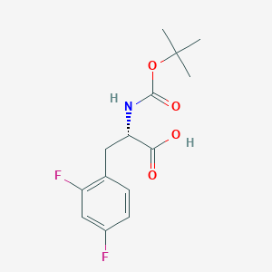 molecular formula C14H17F2NO4 B171002 (S)-2-((叔丁氧羰基)氨基)-3-(2,4-二氟苯基)丙酸 CAS No. 167993-00-2