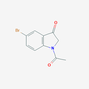 molecular formula C10H8BrNO2 B171076 1-乙酰基-5-溴吲哚啉-3-酮 CAS No. 106698-07-1