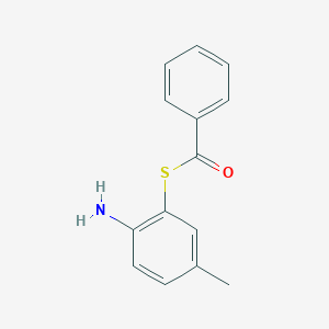 molecular formula C14H13NOS B171173 S-(2-amino-5-methylphenyl) benzenecarbothioate CAS No. 112308-07-3