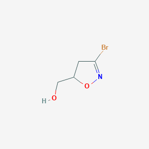 molecular formula C4H6BrNO2 B017123 (3-Bromo-4,5-dihydro-isoxazol-5-YL)-methanol CAS No. 110164-84-6