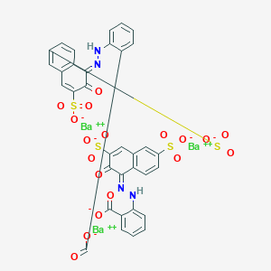 molecular formula C34H18Ba3N4O18S4 B171261 C.I. Pigment Red 60, barium salt (2:3) CAS No. 15782-06-6