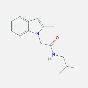 molecular formula C15H20N2O B171273 2-Methyl-N-(2-methylpropyl)-1H-indole-1-acetamide CAS No. 163629-04-7