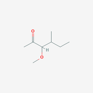 molecular formula C8H16O2 B171299 3-Methoxy-4-methyl-2-hexanone CAS No. 198628-57-8