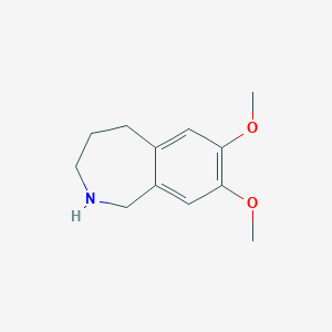 molecular formula C12H17NO2 B017132 7,8-Dimethoxy-2,3,4,5-tetrahydro-2-benzazepine CAS No. 95469-38-8