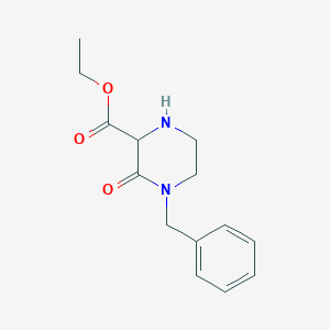 B171391 Ethyl 4-benzyl-3-oxopiperazine-2-carboxylate CAS No. 149648-71-5