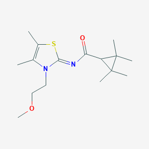 molecular formula C16H26N2O2S B171415 N-(3-(2-甲氧基乙基)-4,5-二甲基噻唑-2(3H)-亚甲基)-2,2,3,3-四甲基环丙烷甲酰胺 CAS No. 1273182-71-0