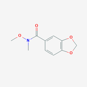 molecular formula C10H11NO4 B171425 N-甲氧基-N-甲基苯并[d][1,3]二氧杂环-5-甲酰胺 CAS No. 147030-72-6