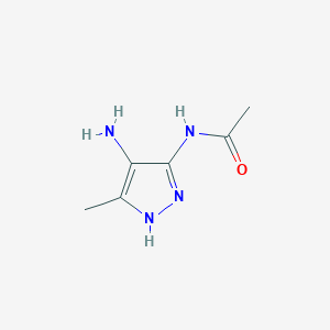 molecular formula C6H10N4O B171472 N-(4-Amino-5-methyl-1H-pyrazol-3-yl)acetamide CAS No. 199340-95-9