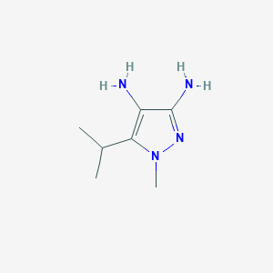 molecular formula C7H14N4 B171537 5-Isopropyl-1-methyl-1H-pyrazole-3,4-diamine CAS No. 199342-18-2