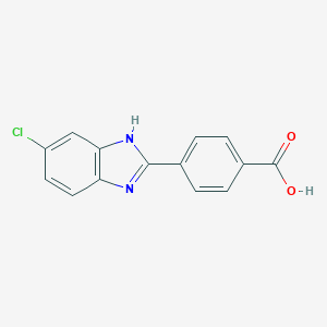 molecular formula C14H9ClN2O2 B171564 4-(5-chloro-1H-benzimidazol-2-yl)benzoic acid CAS No. 204514-08-9