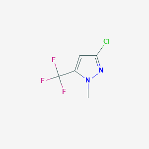 molecular formula C5H4ClF3N2 B171567 3-chloro-1-methyl-5-(trifluoromethyl)-1H-pyrazole CAS No. 161038-55-7