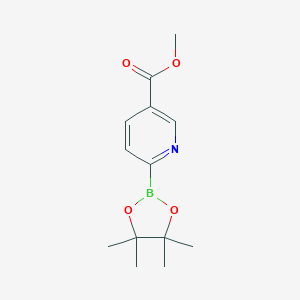 molecular formula C13H18BNO4 B171595 Methyl 6-(4,4,5,5-tetramethyl-1,3,2-dioxaborolan-2-yl)nicotinate CAS No. 1310384-84-9