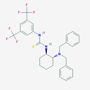 molecular formula C29H29F6N3S B171684 N-[(1R,2R)-2-[双(苯甲基)氨基]环己基]-N'-[3,5-双(三氟甲基)苯基]硫脲 CAS No. 1240466-16-3