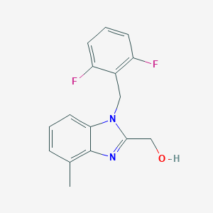 B171699 (1-((2,6-Difluorophenyl)methyl)-4-methylbenzimidazol-2-yl)methan-1-ol CAS No. 199594-81-5