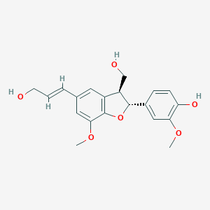 molecular formula C20H22O6 B171793 (-)-脱氢二锥醇 CAS No. 155836-29-6